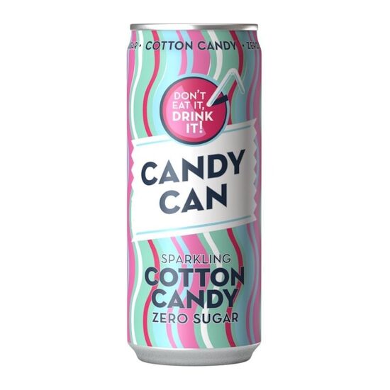 Gāzēts atspirdzinošs dzēriens CANDY CAN, ar cukurvates garšu, ar saldinātājiem, 0.33l, bundža (DEP)